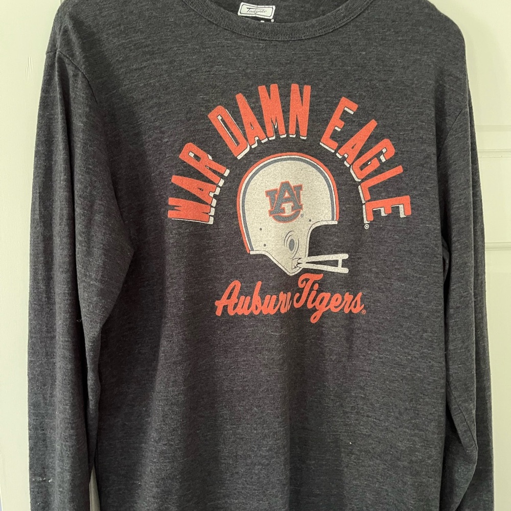 Gray Auburn Tigers Long Sleeve Shirt